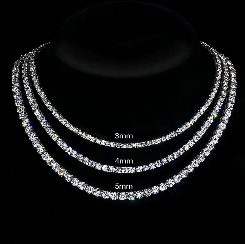 Le testeur de diamants en argent 925 le plus abordable, chaîne de moissanite, collier de tennis en diamant hip-hop, boutique adapté aux hommes et