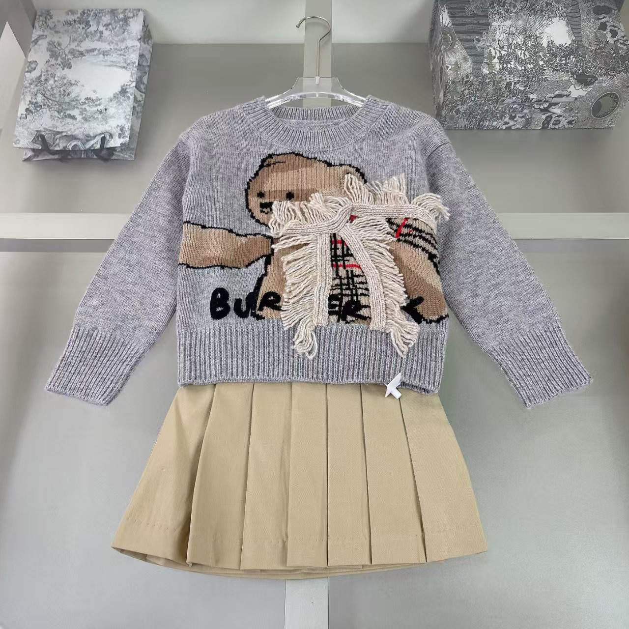 Designer girls cotton Spring Autumn childrens clothing princess dress formal gown high-end comfortable baby clothing set H251208-image-1087662535