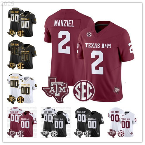 2025 A M College Football Jersey Moss Johnny Manziel Marcel Reed Von Miller Aggies Custom Men Women Youth Jesreys
