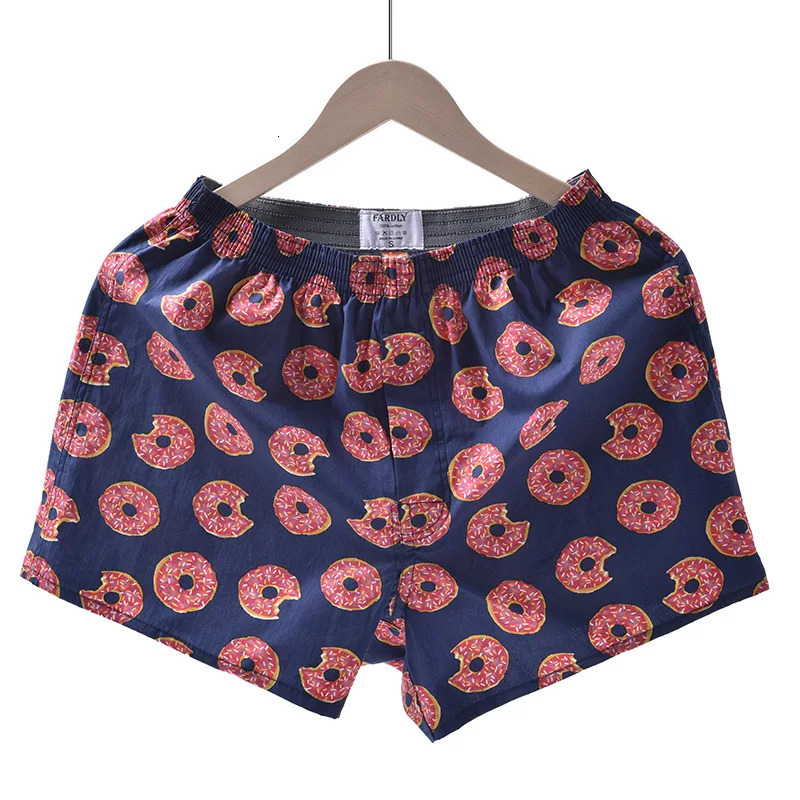 Mens sleepwear printed cotton sleepwear shorts casual thin summer sleepwear home clothing mens sleepwear 250427Z