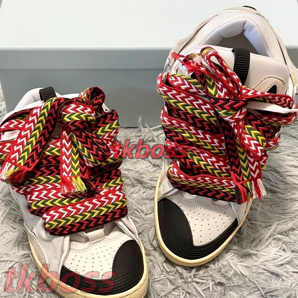 Luxury Curb Leather Sneakers For Men Women Designer Casual Shoes Mens Dress Shoes Fashion Womens Calfskin Rubber Nappa Platformsole Mens Trainers-image-942957379