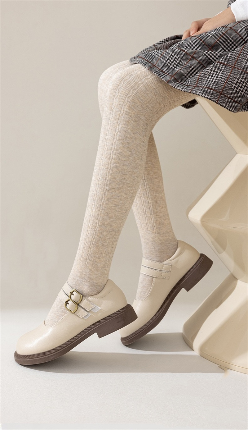 88547 Children&#039;s pantyhose baby warm knit cashmere solid color leggings-image-1043422556