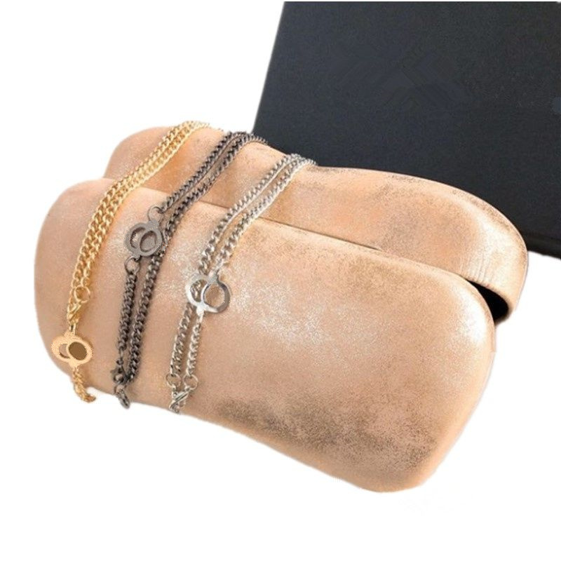 luxury fashion female letters designed sunglasses chain quality medium thickness gold silver color metal chain antislip holder wholesale 13$