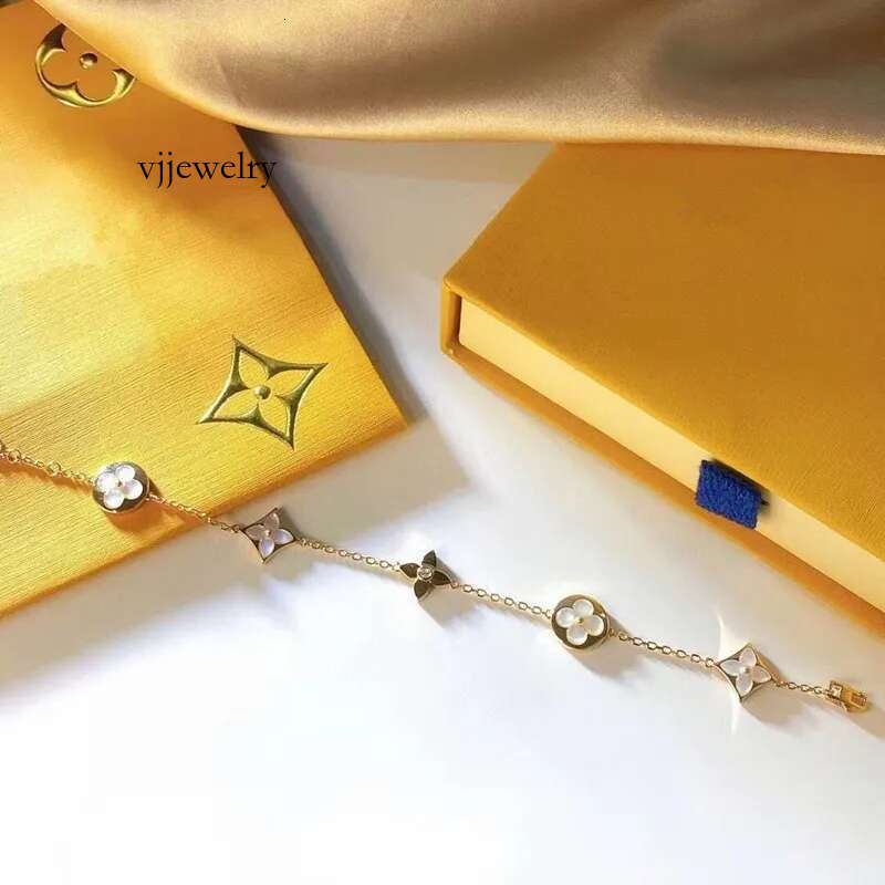 Vjjewelry Bangle Designer Like Elegant Ladies Bracelet Gold Sier Fashion Letter Pendant Wedding High Quality Jewelry Original Box