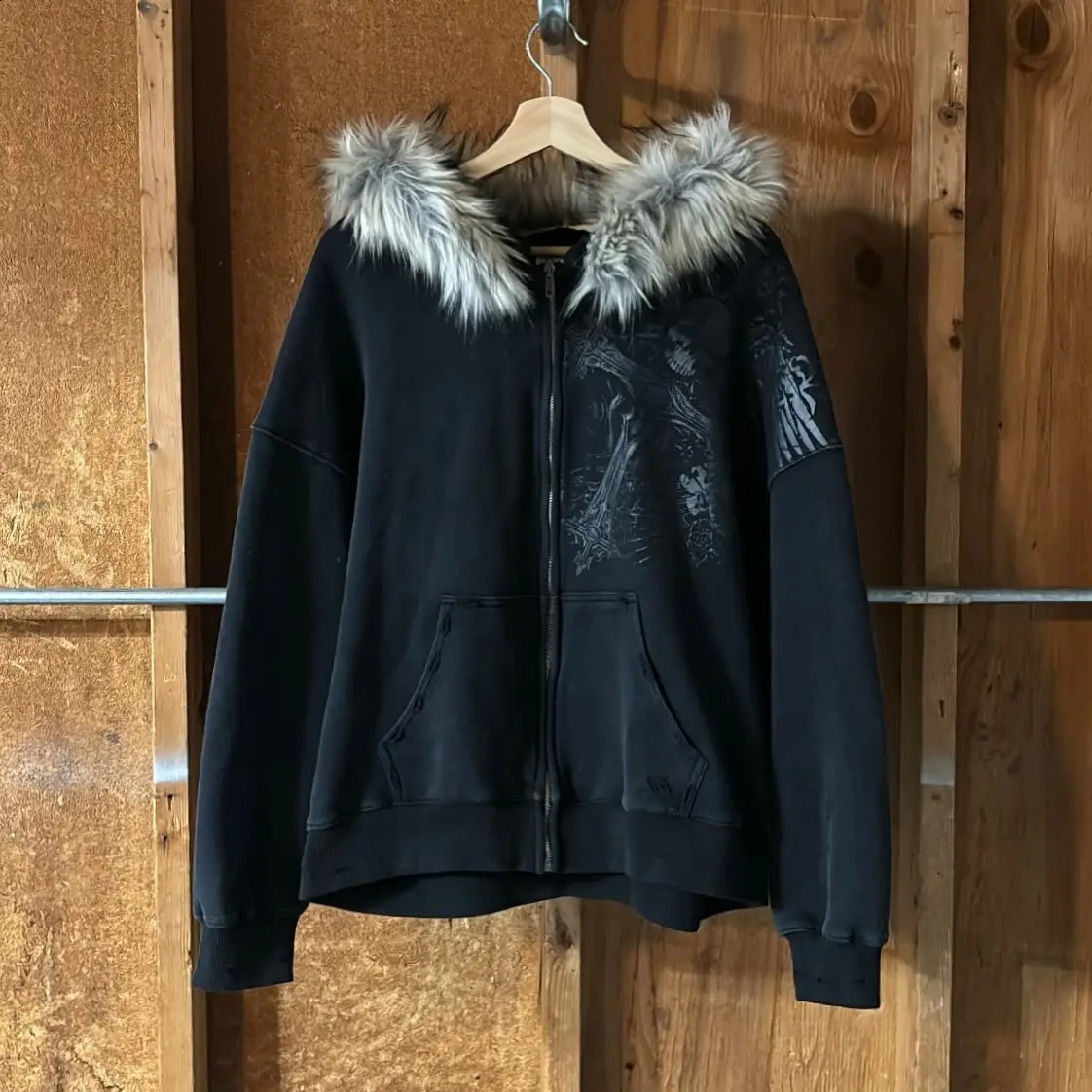 High Street Solid Color Winter Solid Color Hoodie Harajuku Retro Y2k Long Sleeve Wool Warm Zipper Harajuku Loose Long Sleeve 250109