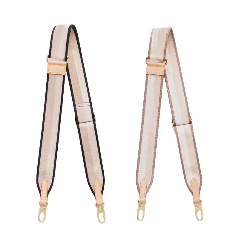 Designer Strap Bags Luxury Jacquard Fabric Embroidery Adjustable Shoulder Strap for Women Handbag Purse Bag Duffle Carry Belt Parts Substitute