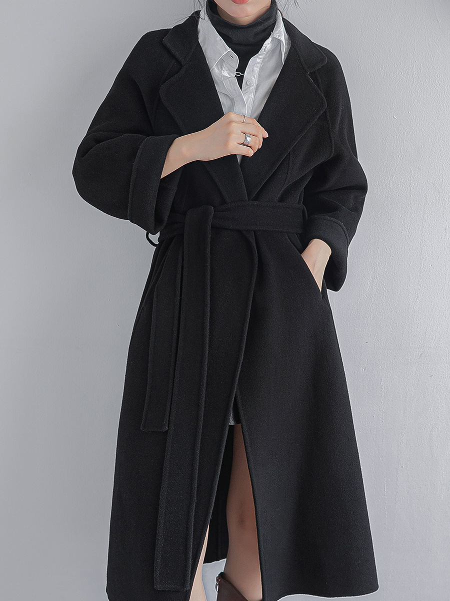 D3250 Women's Korean style loose short double faced cashmere