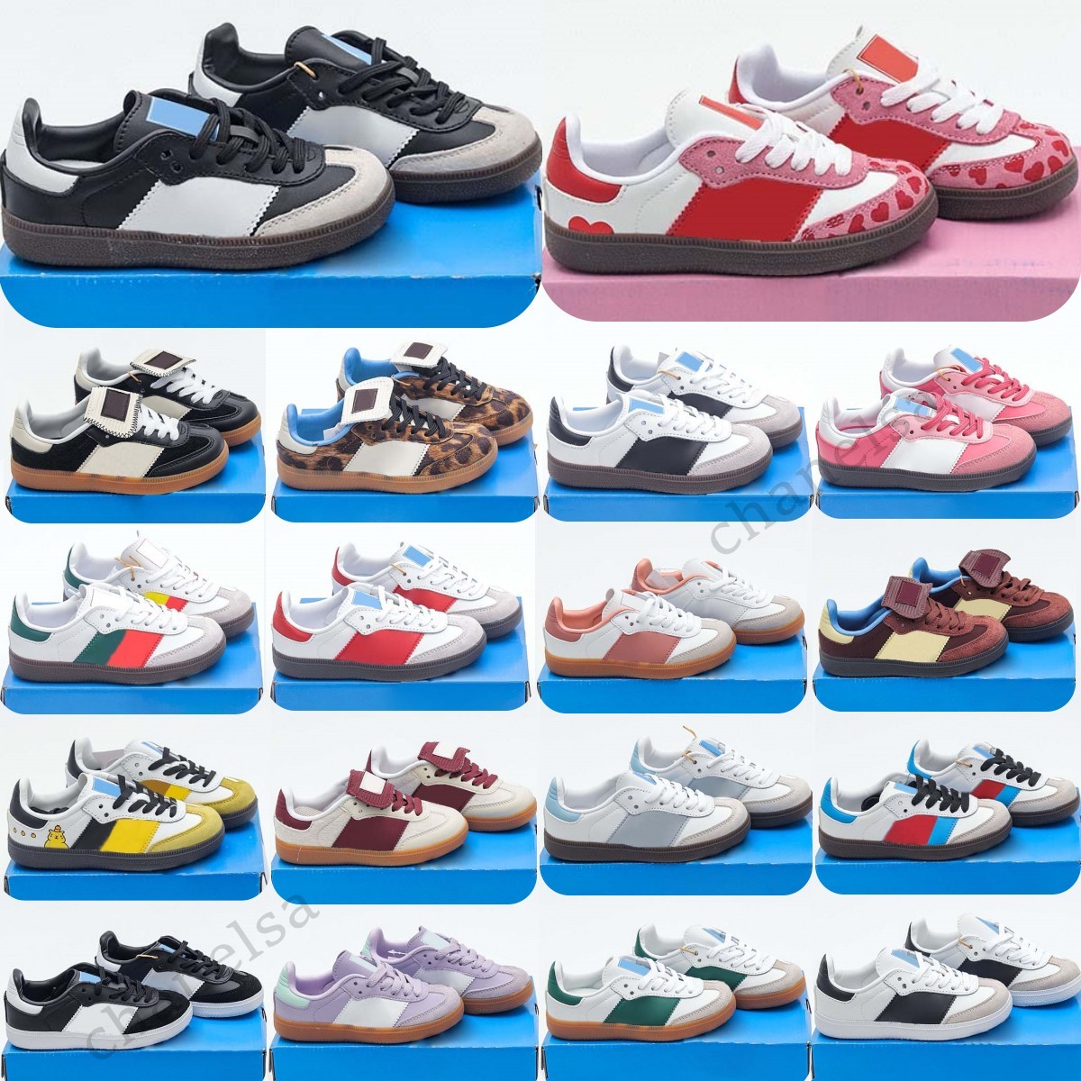 Kids running Shoes toddlers Sneakers boys girls Low Designer Blue Black White youth Trainers Grey kid shoe-image-935915440