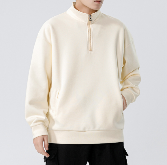 87 Turtleneck Sweatshirt for Men Autumn and Winter Thickened Loose Trendy Solid