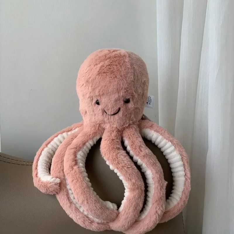 Apricot Lamb 20cm Octopus Plush Toy Octopus Doll Girl Sleeping Doll Home Decoration Gift Cat Interactive Toy Pet Supplies Y250205-image-1043639235