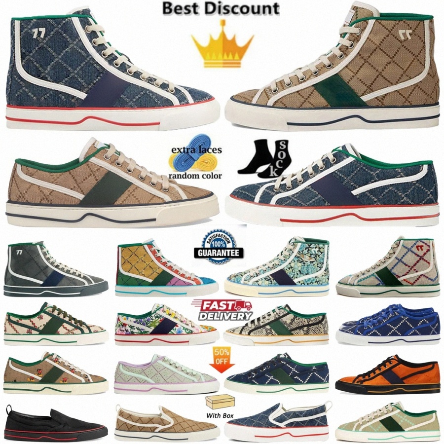 tennis designer shoes sneakers Print womens mens shoe Canvas Top Sneaker Blue Red Dark Grey Multi White Green Butter Cotton beigef4n8#-image-959229730