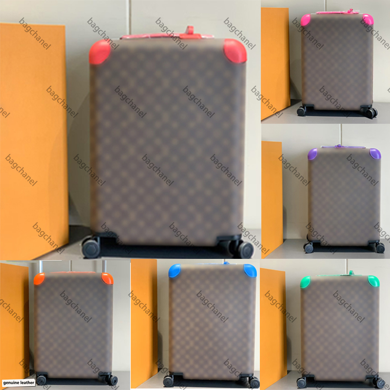 Luxury Luggage Designer Luggages Leather Suitcase Outdoor Business Case Universal Wheel Mute Aluminum Trolley Boarding Box 20 inch-image-1043909852