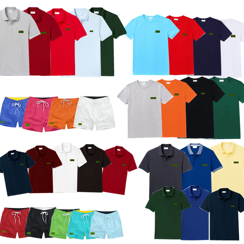 Men designer t shirt shorts polo shirt summer beach pants short sleeved sports suit pure cotton quick drying women top animal print High quality-image-520354871