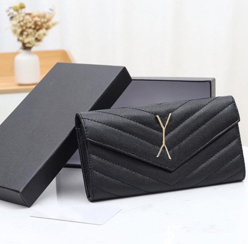 Designer Bag Wallet Gold Label Long Short Card Clip Flap Clutch Leather Money Clip Envelope Bag Purse Classic Fashion Evening Bag Monogram High Qual