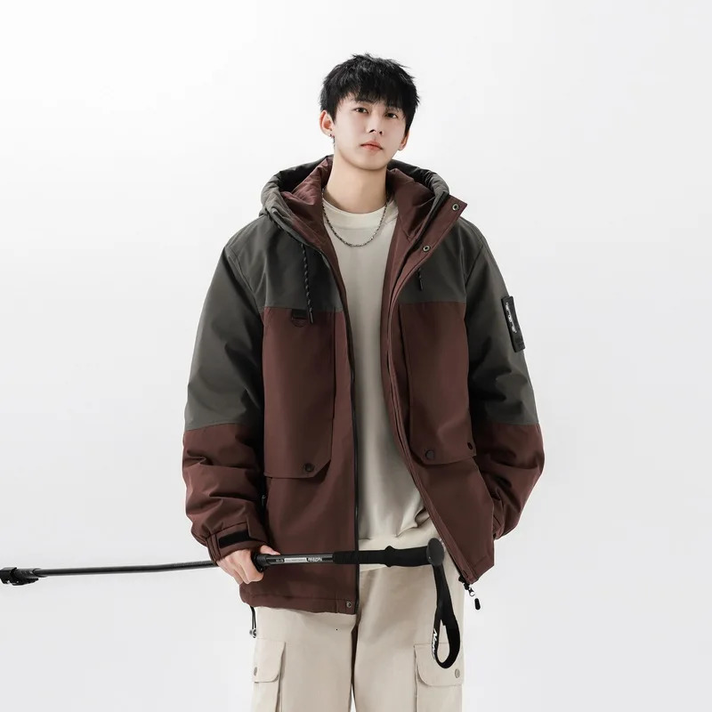 Punch Jacket Mens Jacket Winter Padded Thickened Windproof Waterproof Household Womens Clothes Breathable Warm Soft 250207BJ