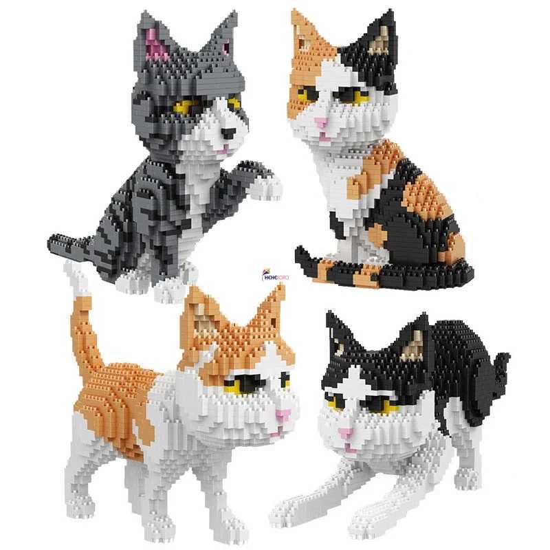 Balody Cat Block Animal World Persian Cat Tabby Kitten Pet 3D DIY Mini Diamond Blocks Bricks Building Toy for Children GiftC250210-image-1044085117