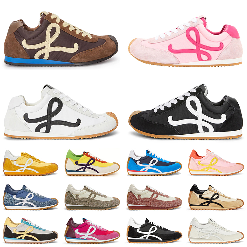 Chaussures de créateur de luxe Ballet Runner 2.0 Flow Runners Baskets en nylon et daim et cuir de veau pour femmes et hommes Baskets noires et bl
