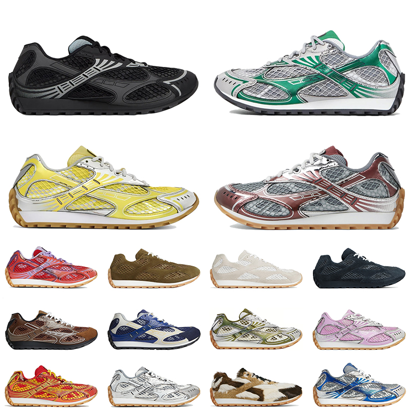 Baskets de luxe à la mode Orbit Sneaker Designer Chaussures décontractées Tissu technique léger Mesh Silver Metallic Hommes Femmes dhgate Baskets