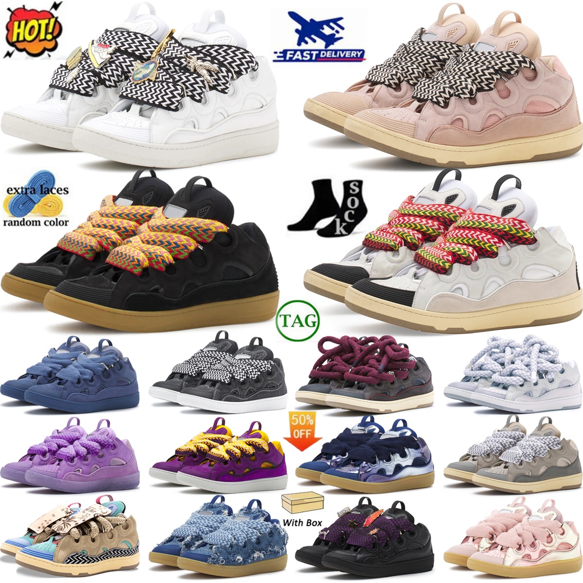 curb leather sneakers designer shoes mens womens sneaker white lvory black gum pale pink mango yellow silver green camel light blue grey red-image-971864475