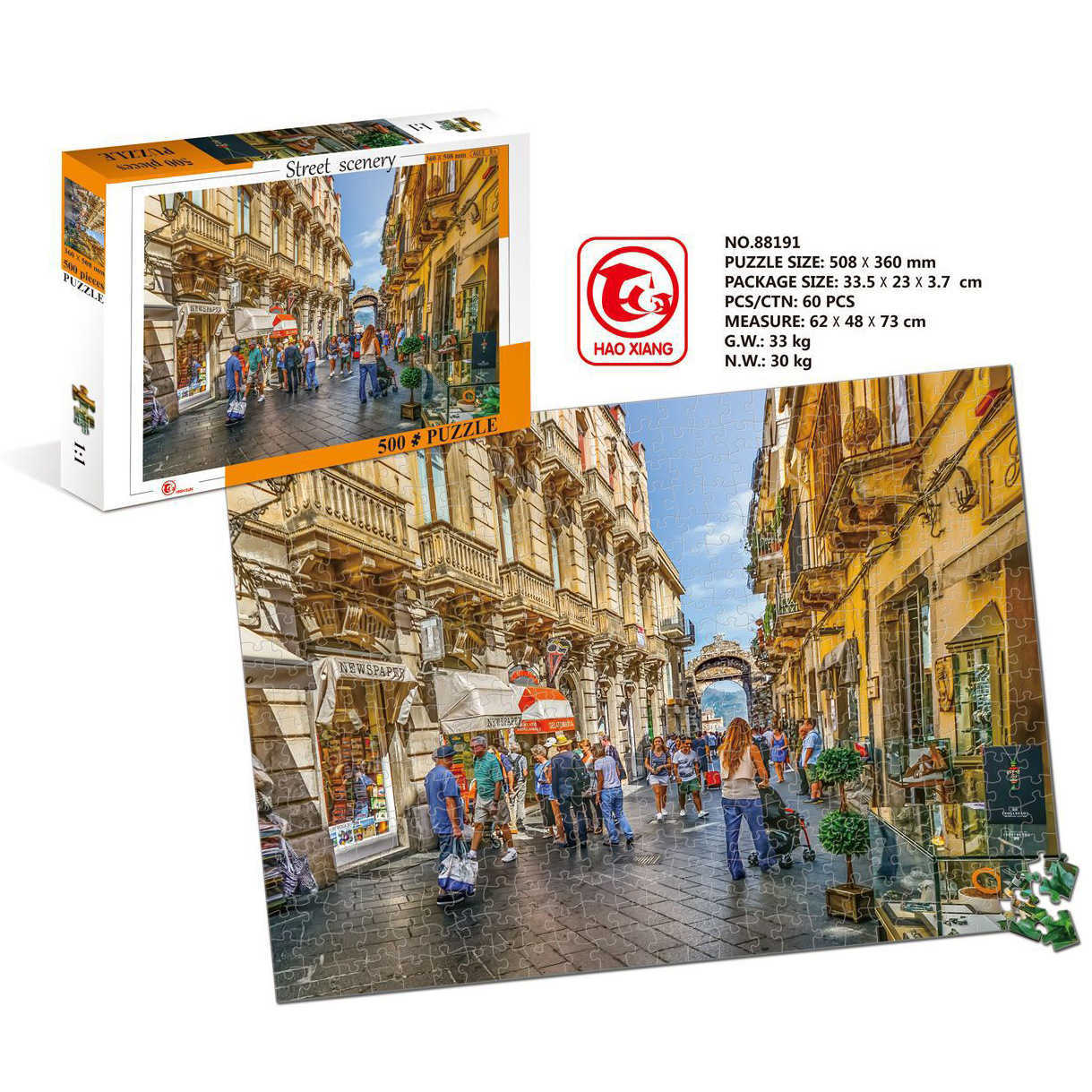 Puzzles Colorful Butterfly 500 Pieces Of Adult 58.8 Cm*362cm Puzzle City Landscape Paper Puzzle Toy For Children Y250211-image-997823502