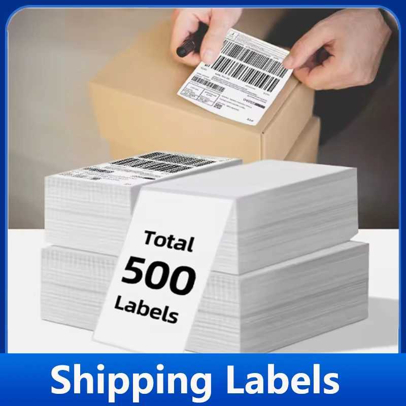 Printers 4x6 Inch Thermal Shipping Labels Paper Fold Sticker Printer Self-Adhesive Waterproof Oil-Proof Labels All-Purpose Sticker Paper CL250212-image-1044277696
