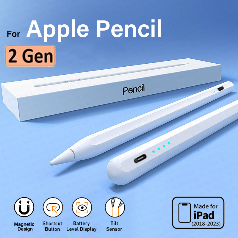 Apple 2nd Generation Pencil 2 1 Stylus Pen For iPad Pro 11 12.9 Air 7 8 9 10 th Mini 5 6 2018-2025 Accessories-image-1066423955