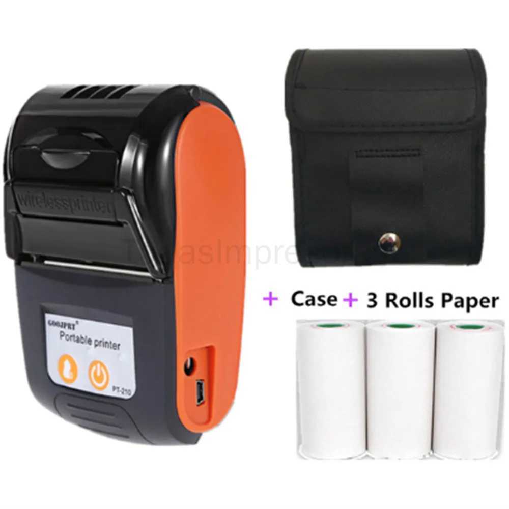 Printers US Shipping PT210 58mm Thermal Receipt Printers USB Bluetooth Wireless Android iOS Phones Free Application Mini Printer and Pape CL25021-image-1044277136