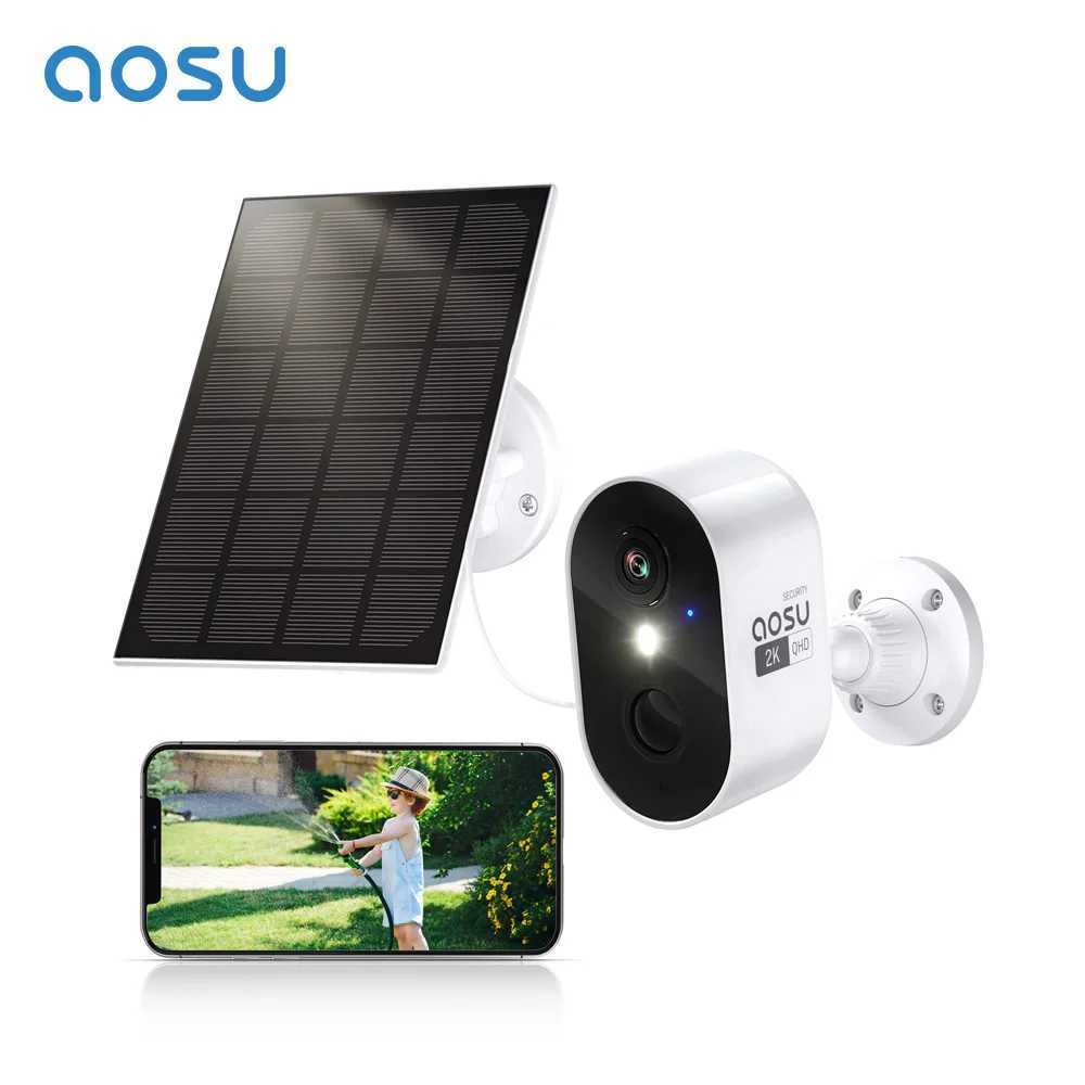 AOSU 100% Wire- P Solar Built-in Battery WiFi Security Camera AI Detection Color Night Vision 2-way Au CCTV Cam Z250212-image-1062247062