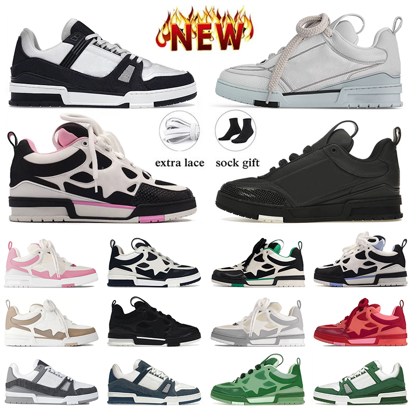 Skate Designer Shoe Man Woman Sneakers all Black White Pink Orange Green Loafer Luxury Platform Womens Mens Trainer Skateborad Dh gate Dgate