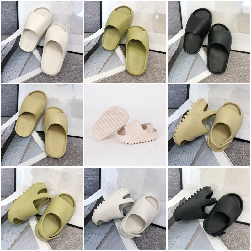 Kids Toddlers Foam Runner Slippers Baby Eva Shoe Boys Girls Designer Antiskid Sneakers Kid Tainers Slides Infants Childrens Desert Shoes Bone Resin