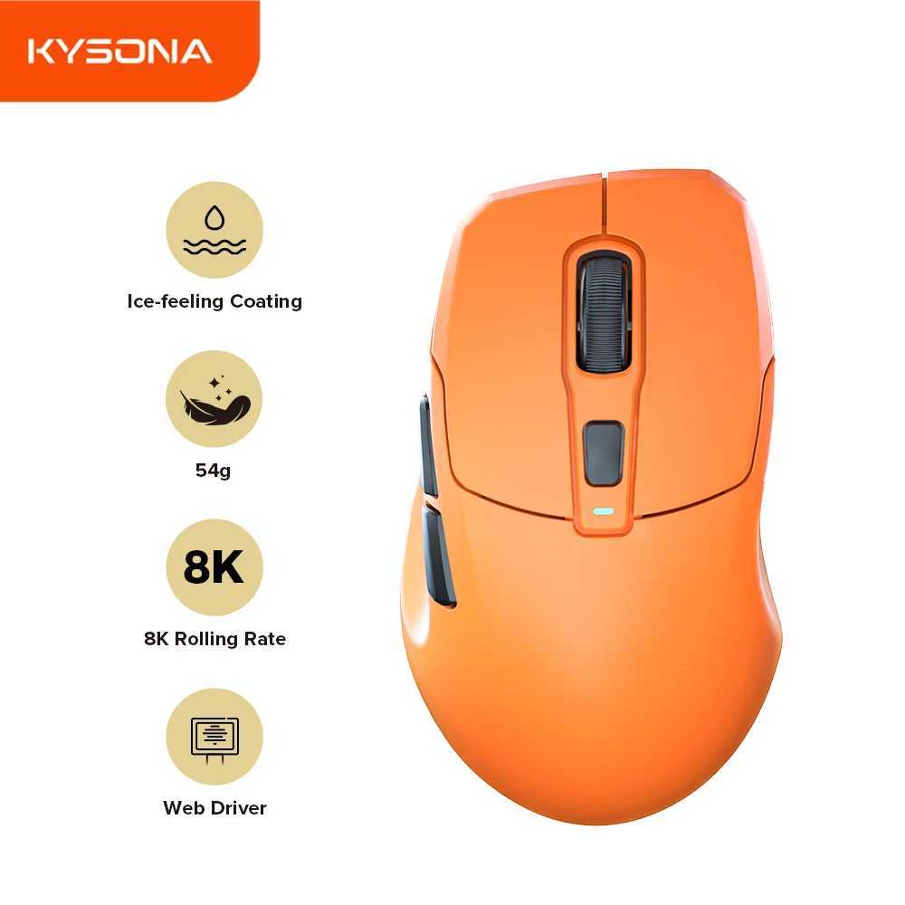 Mice KYSONA Uranus Pro PAW3395 Wireless Gaming Mouse 54g Lightweight 8KHz Voting Rate 26000DPI Laptop Ultimate Optical Sensor z250213-image-1044492144
