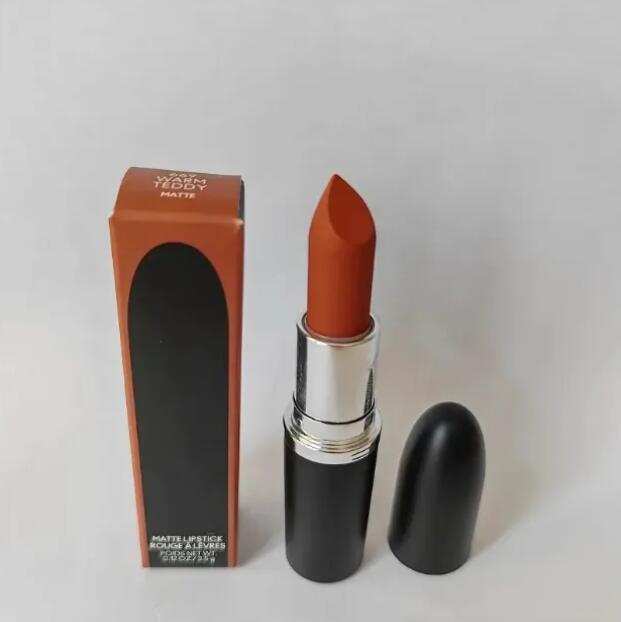 12 Colors Makeup Lipstick Gloss Top Quality Macximal Aluminum Tube Nude Lipstick marrakesh lady danger Honey Love Sugar Dada Matt Lipstick 3.5g-image-1021741246
