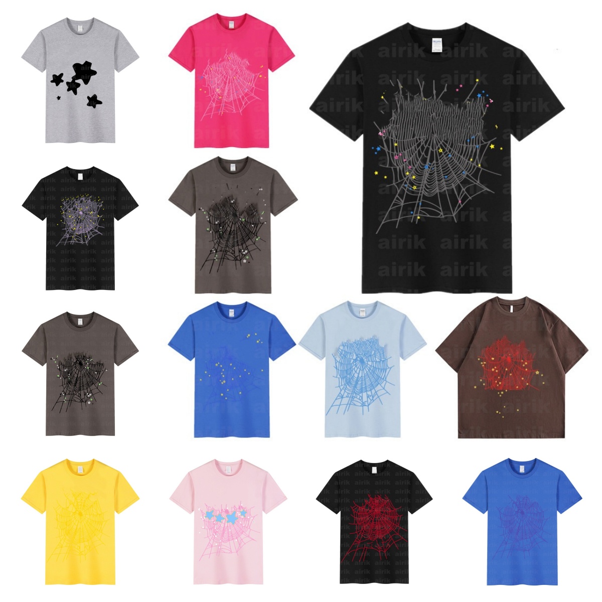 designer shirts sweatshirt t shirts Foam printing trendy brand loose mens and womens tee 3D printed leisure cotton blend mens shirts summer shirt