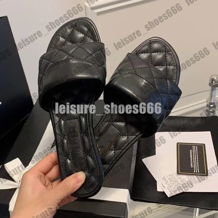 Designer slippers leather sandals anti slip herringbone slippers luxury brand diamond beach flat shoes Style Slides-image-907642678