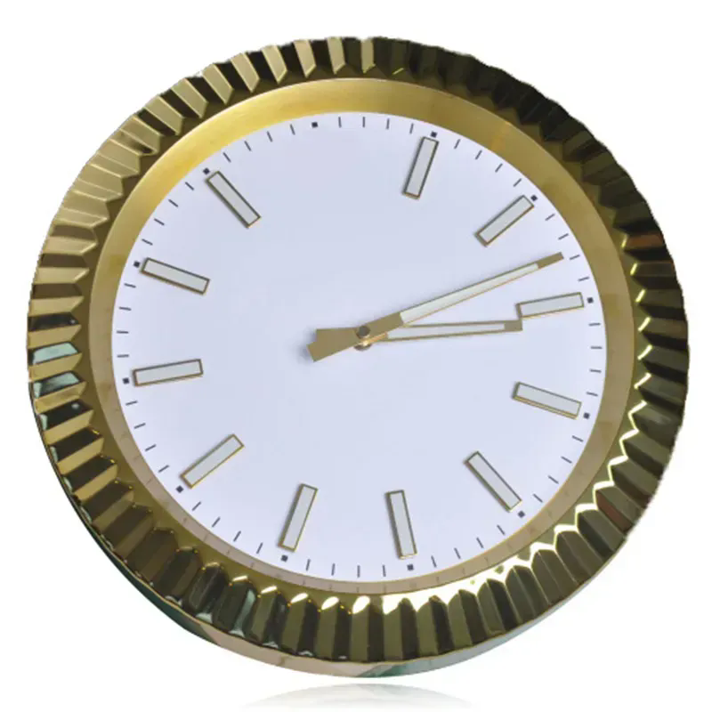 Metal Home Decoration Clocks Modern Design Quartz Large Wall Watch Stainless Steel With Date Luminous Silent Sweeping Hands hot a19 M260325-image-1098977743