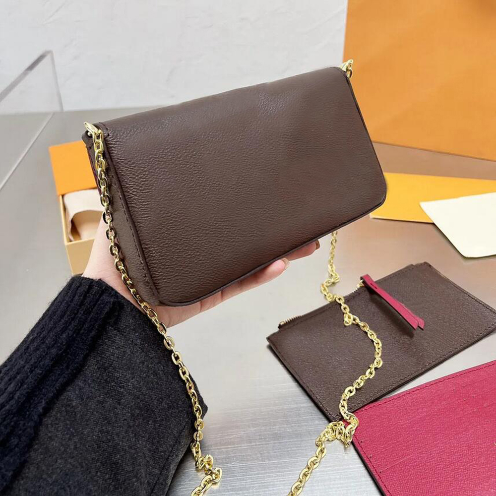 Sacs de concepteurs de luxe Sacs multi-pochette Accessoires Femmes Sac à bandoulière sac à main Messager sacs d'épaule à fleurs marron sacs en cu