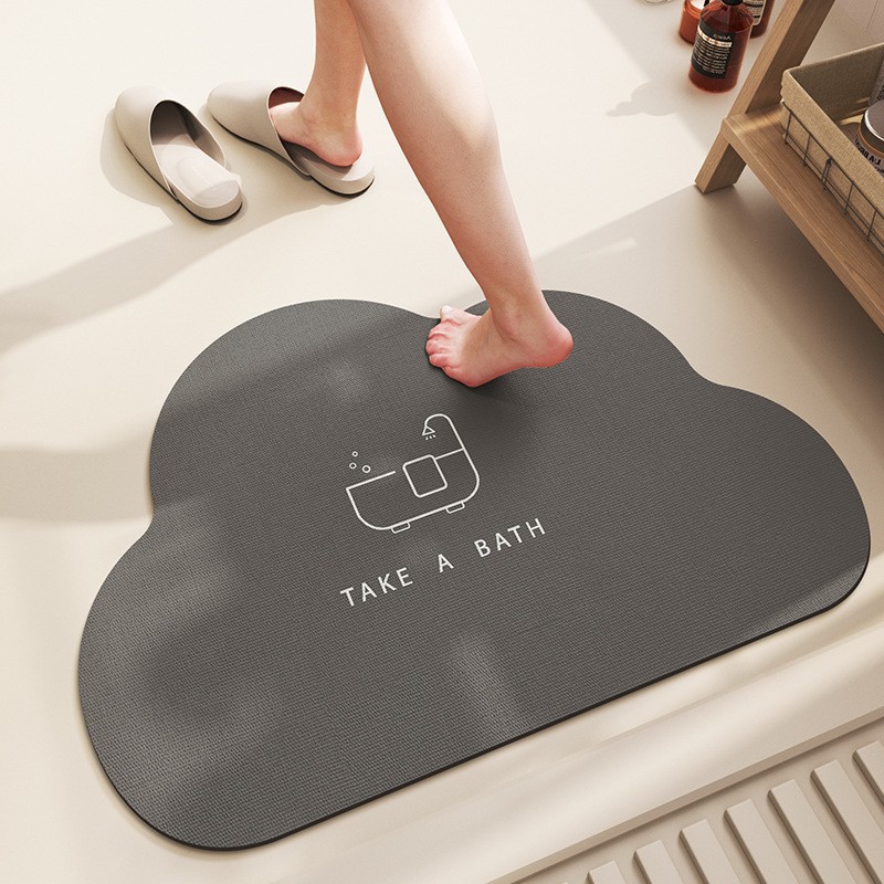 Cloud Foot Mat Toilet Door Anti-slip Mat Quick-drying Carpet Bathroom Floor Mat Toilet Absorbent-image-1100397556