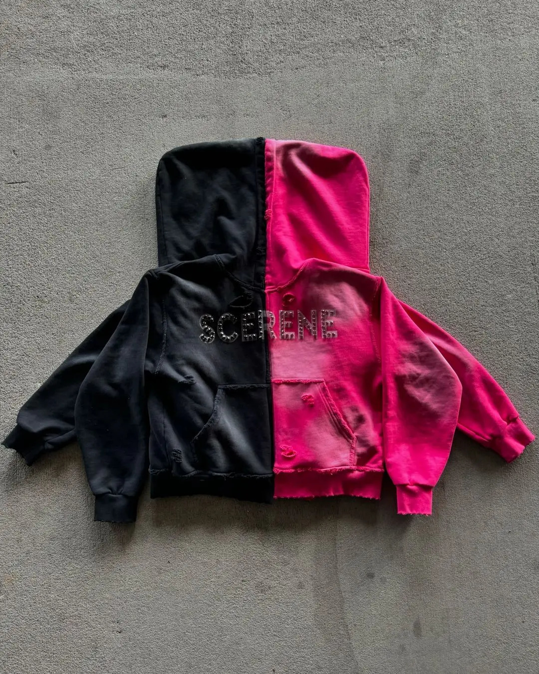 Large letter pattern Rhinestone sweatshirt Y2k clothing Gothic punk hole black hooded sweatshirt mens and womens casual zipper hooded sweatshirt 250