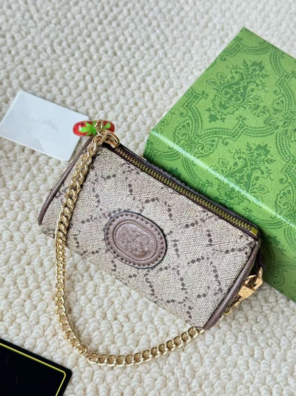 Luxurys Wallet Designer wallets Lady Coin Purse Strawberry zipper Wallet Chain Bag Women Clutch Bags Three Colors Fashion Purse Top Quality Pocket