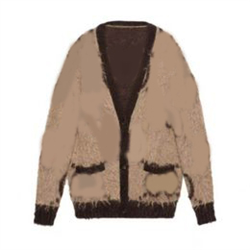 Womens Cardigan Sweaters Designer Wool Sweater Winter Warm Knits Shirts Long Sleeves Woman Classic Sweatshirt Tops Embroidery Shirt-image-955291700