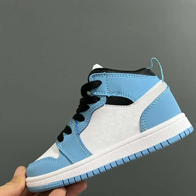 Laser Multi Color Kids Basketball Sneakers Designer Athletic Sports Trainers White Black Gold Red Blue Unisex Toddler Boys Girls Outdoor Footwear EU
