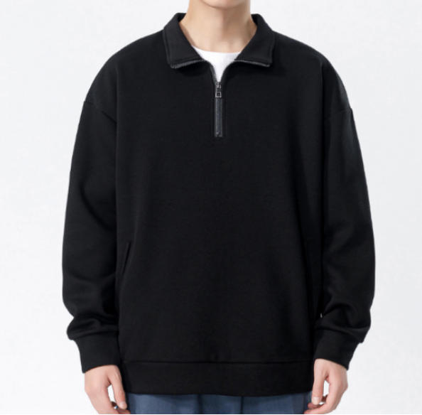196 Turtleneck Sweatshirt for Men Autumn and Winter Thickened Loose Trendy Solid