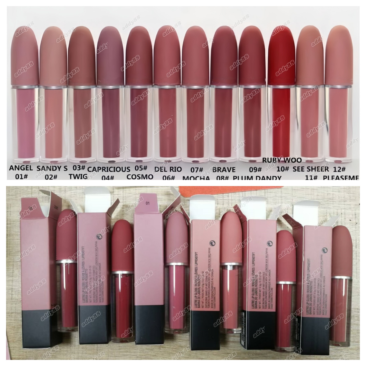 Brand makeup matte lipsticks lip gloss liquid Natural Moisturizer 12 different color Long-lasting waterproof makeup 4.5g-image-1044858135