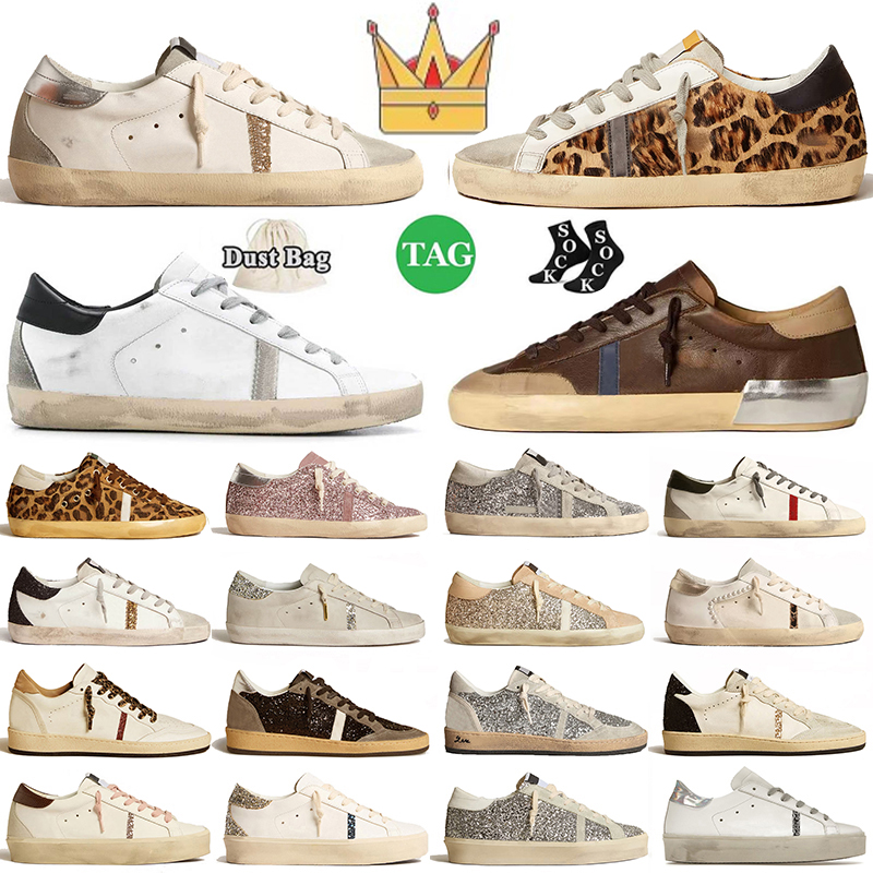 Golden Goose Super-Star Nouvelle libération Italie Marque Femmes Sneakers Super Star Chaussures Luxe Golden Sequin Classique Blanc BLANC DO-Vieux