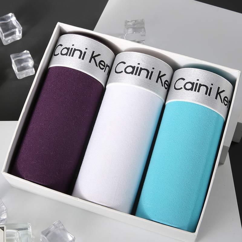 Designer Heren Effen Kleur Letter Tape Taille Boxer Briefs Casual Comfortabel Ademend Herenondergoed voor Dagelijks gebruik Boxershorts Onderkleding