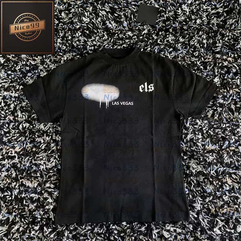Angels mens t shirt PA Clothing spray letter short sleeve spring summer tide brand men and women with the same casual all-match loose T-shirt tre-image-814599568