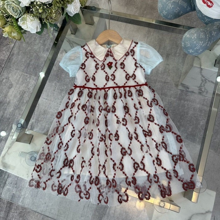 Baby Designer Girl Robes de mode Vêtements Enfants Vêtements courts de haute qualité 90cm-150cm A8