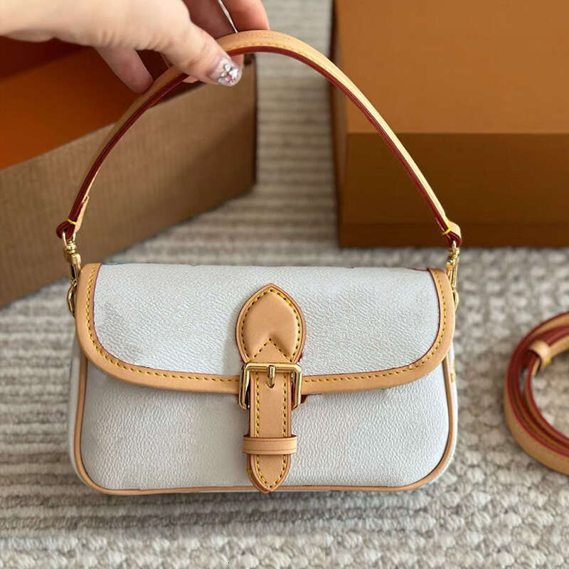 Designer Shoulder Bag Mini Crossbody Bags White Colorful Women&#039;s Handbags Totes Nano Baguette Leather Clutch Bag-image-989699719