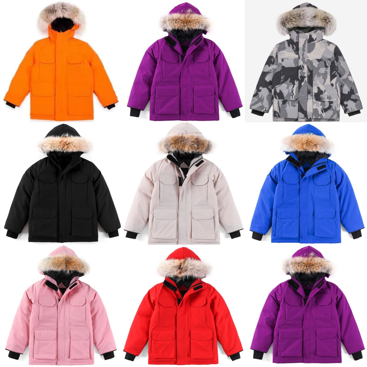 Kids Down Jackets Boys Designer Toddler Parkas Winter Coats Girls Jacket Children Thick Warm Clothing fur Hooded Luxury Youth Clothes Black Red B-image-841825333