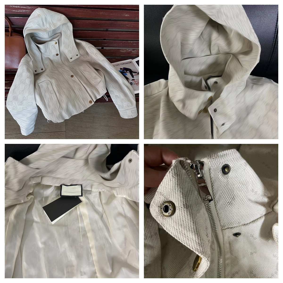 New Fashion Designer Clothing Letter G Denim Jacket Hooded Drawstring Coat For Women Men M L XL 29074